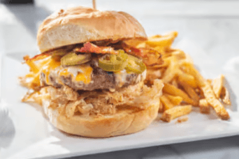 Cheesy Jalapeno Bacon Burger