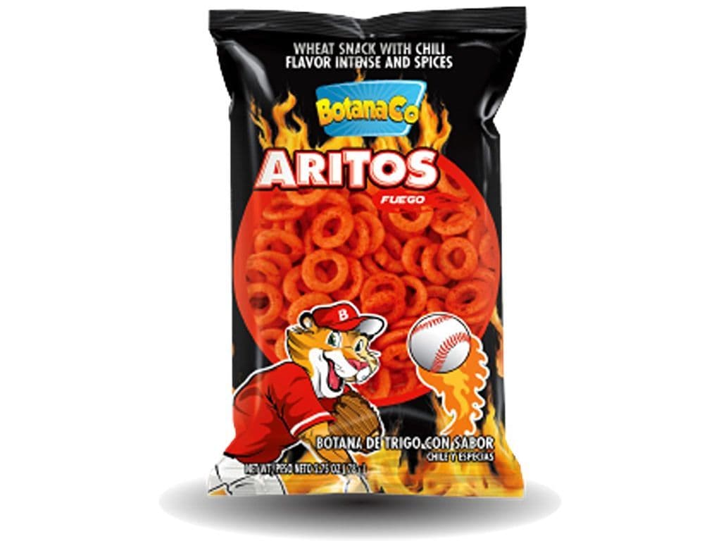 BotanaCo Aritos Fuego Chili Wheat Rings Mexican Chips 78g Spicy Snack