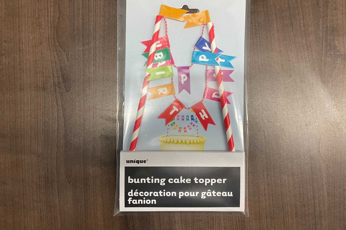 Cake Topper Rainbow Bday Bunting