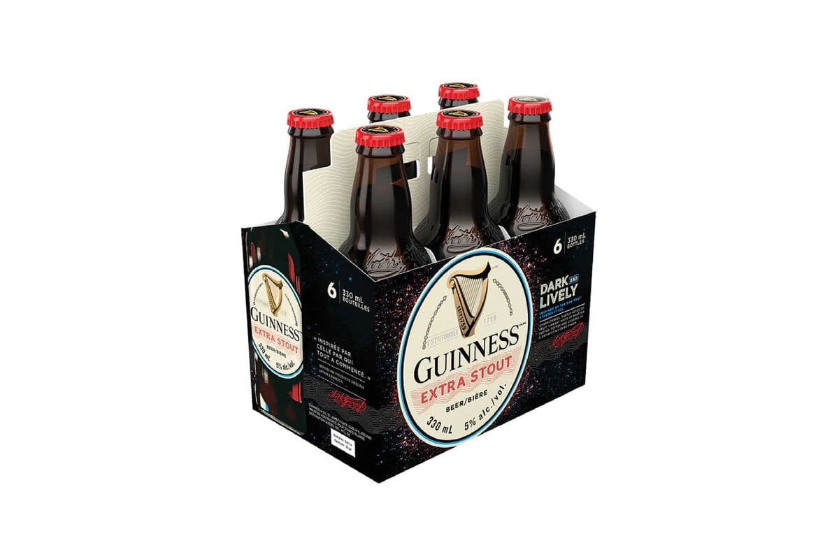 Guinness Extra Stout (6 x 341 ml Bottles)