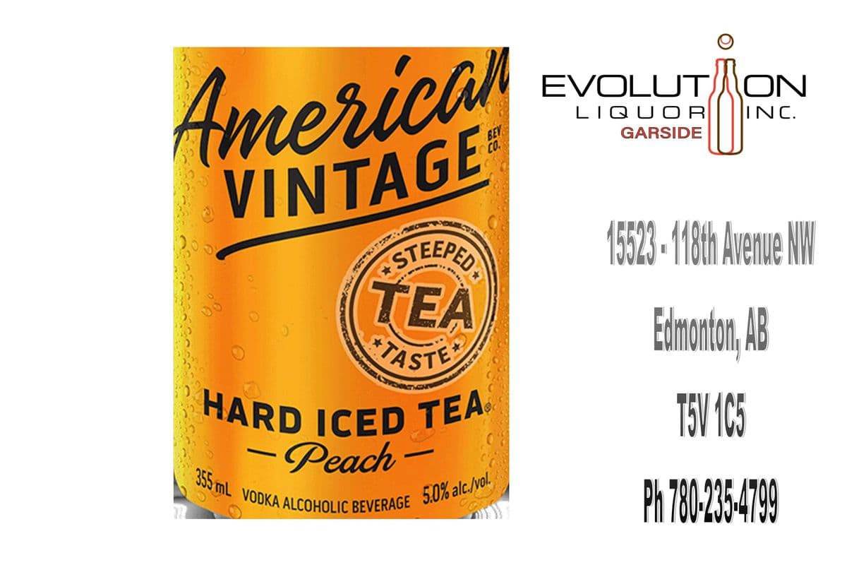 American Vintage Hard Iced Tea Peach C355-08 (8 x 355ml Can)