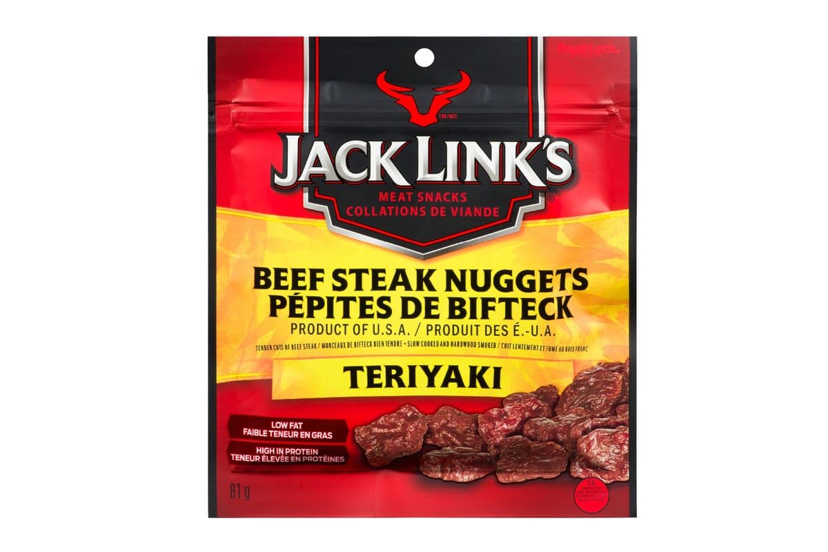 Jack Link's Pépites de bifteck teriyaki (81g) 77142 / Jack Link's Teriyaki Steak Nuggets (81g) 77142