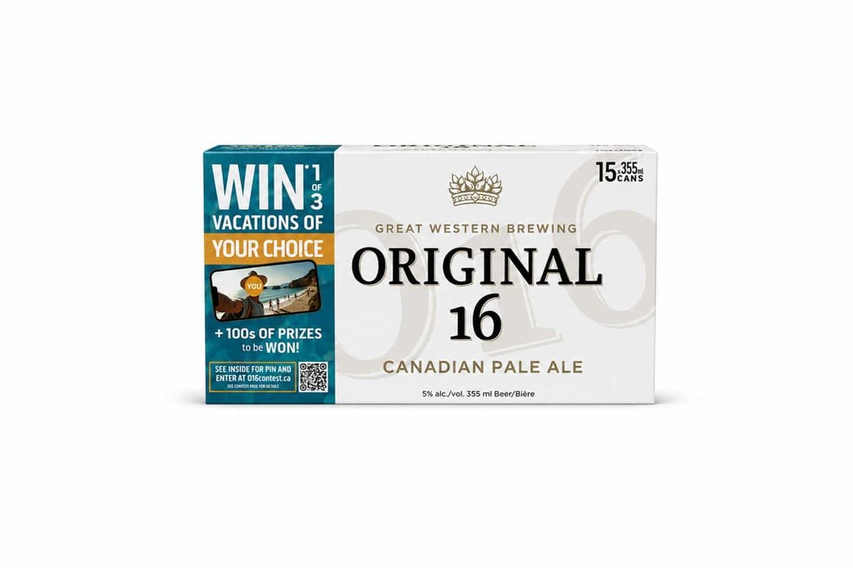 Great Western Original 16 Canadian Pale Ale (15 x 355ml Cans)