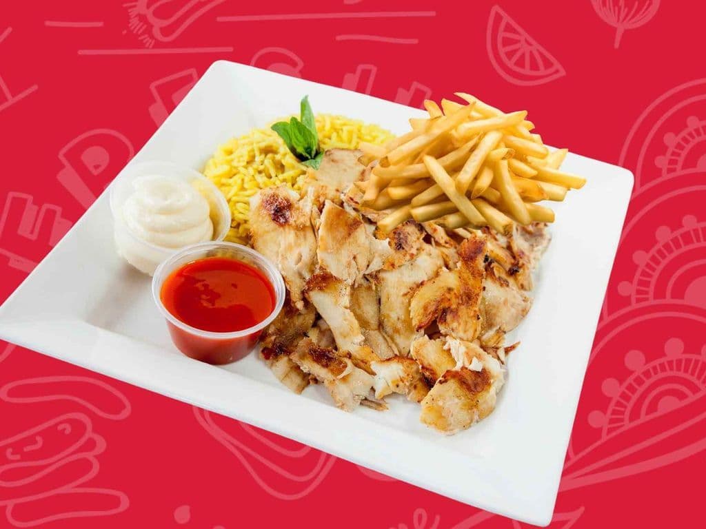 L Chicken Plate HH Rice/Fries