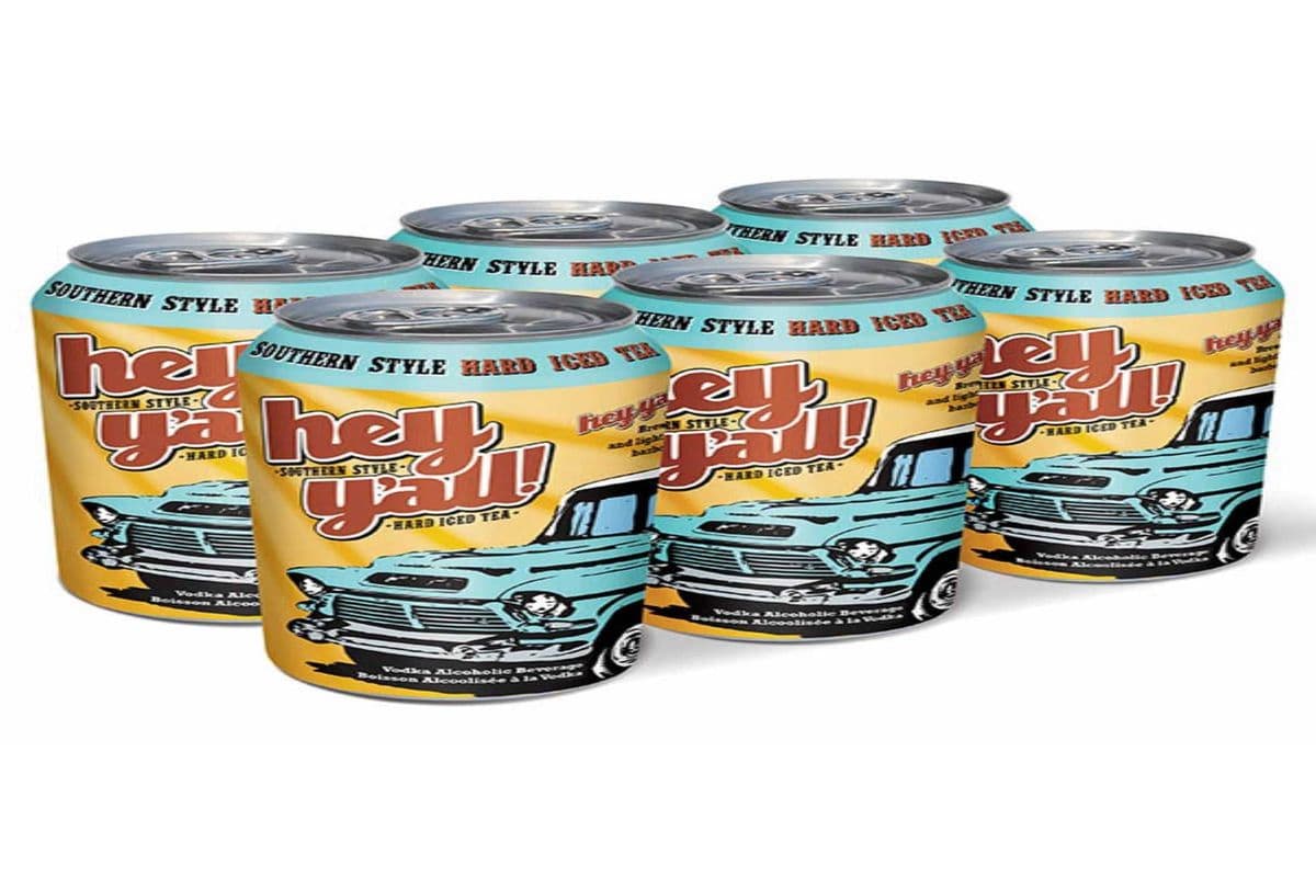 HEY Y'ALL SOUTHERN STYLE HARD ICED TEA 6 PK (1 x 6 CANS)