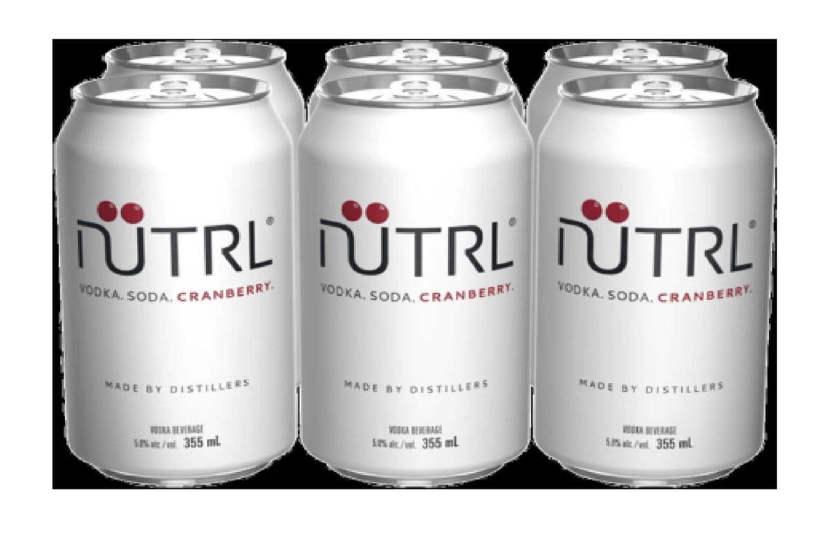 Nutrl Vodka Soda - Cranberry (6 x 355 ml Cans)