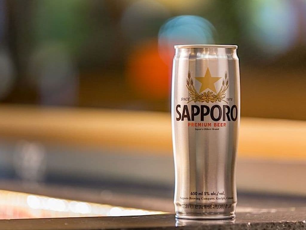 Sapporo, 500ml can beer, (5.0% ABV)