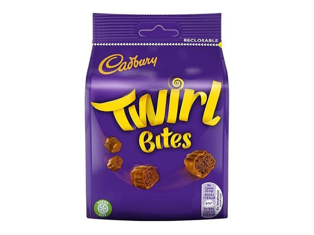 Cadbury Twirl Bites Creamy Milk Chocolate Bag UK 85g