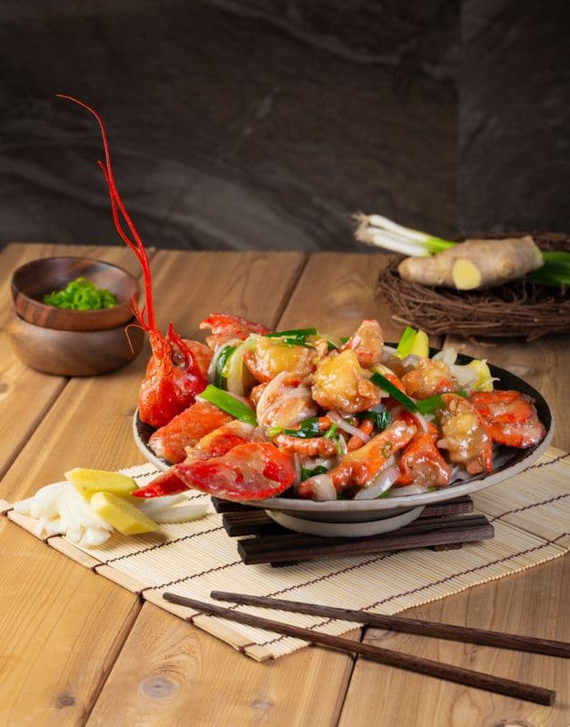 P1. Stir-Fried Lobster with Ginger and Green Onion or Maggi Sauce