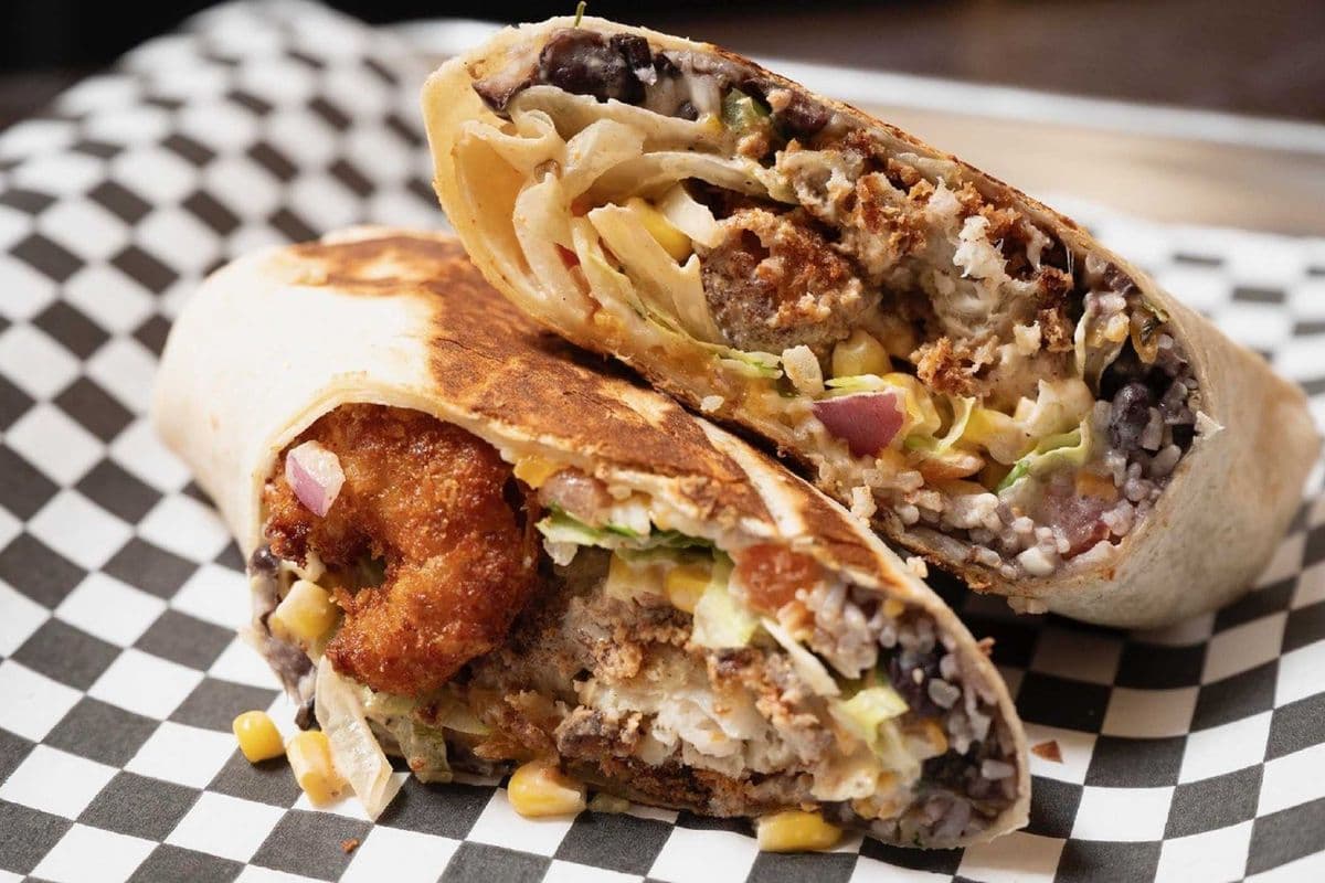 Crunchy Fried Shrimp and Fish Burrito