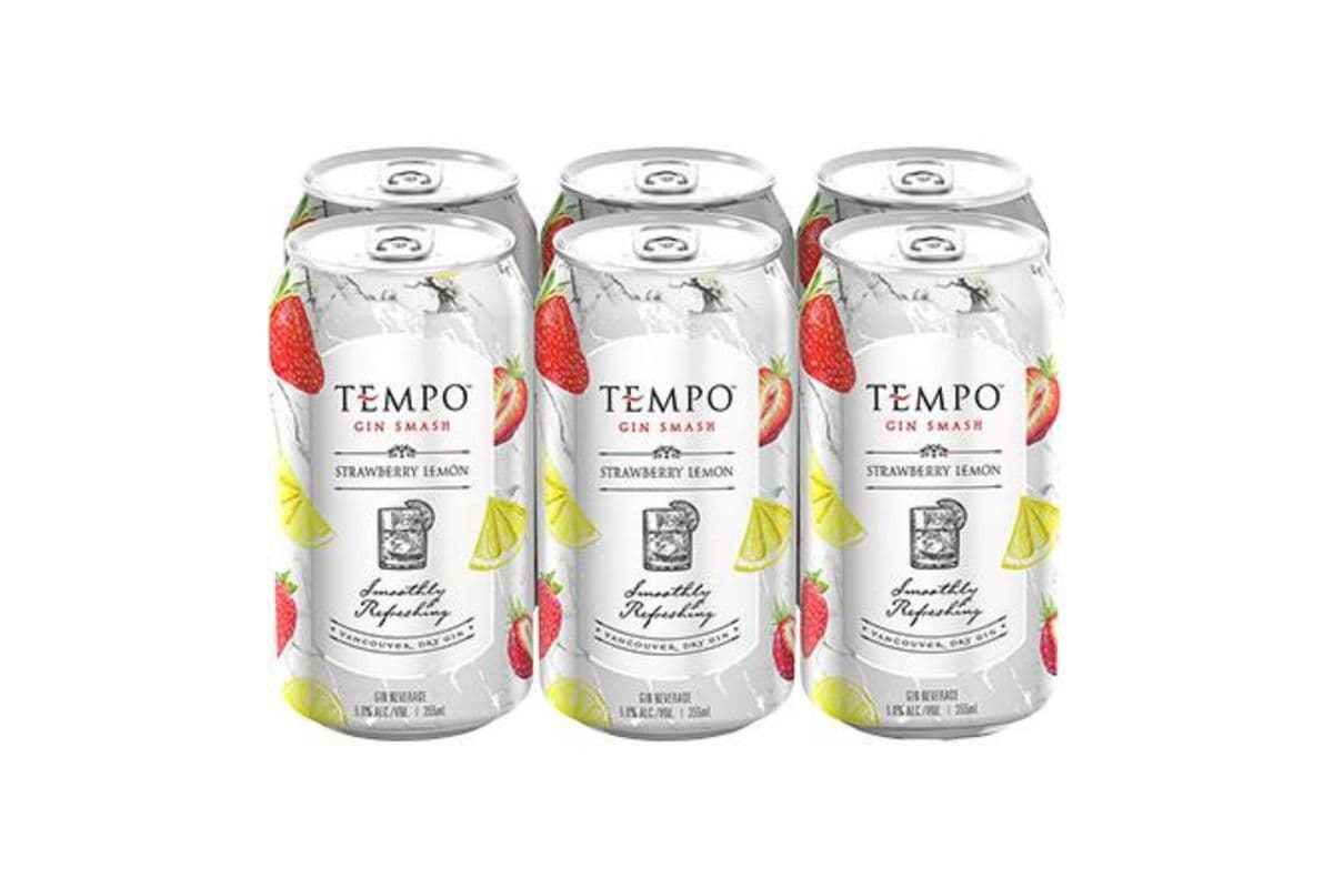 Tempo Gin Smash Strawberry Lemon (6 Cans) (355ml) (6 x 355 ML)