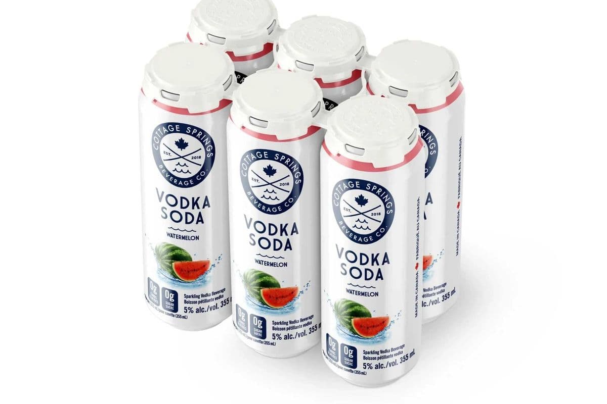 Cottage Springs Watermelon Vodka Soda (6 x 355 ml Cans)