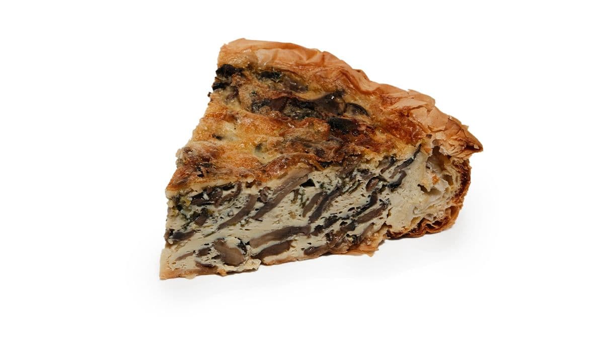 Mushroom Spinach and Leek Quiche