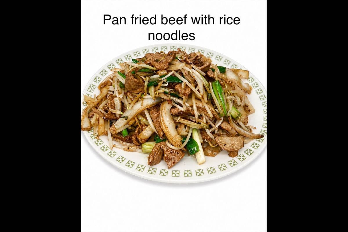 Pan-Fried Beef with Rice Noodles