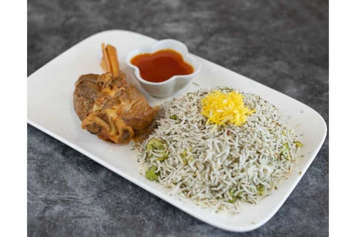 Baghali Polo with Lamb Shank
