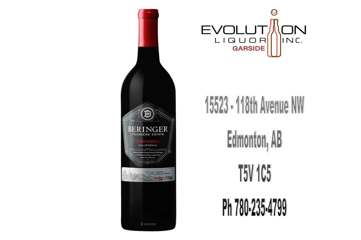 Beringer Founders' Estate Zinfandel 0750G (1 x 750ml Glass Bottle)