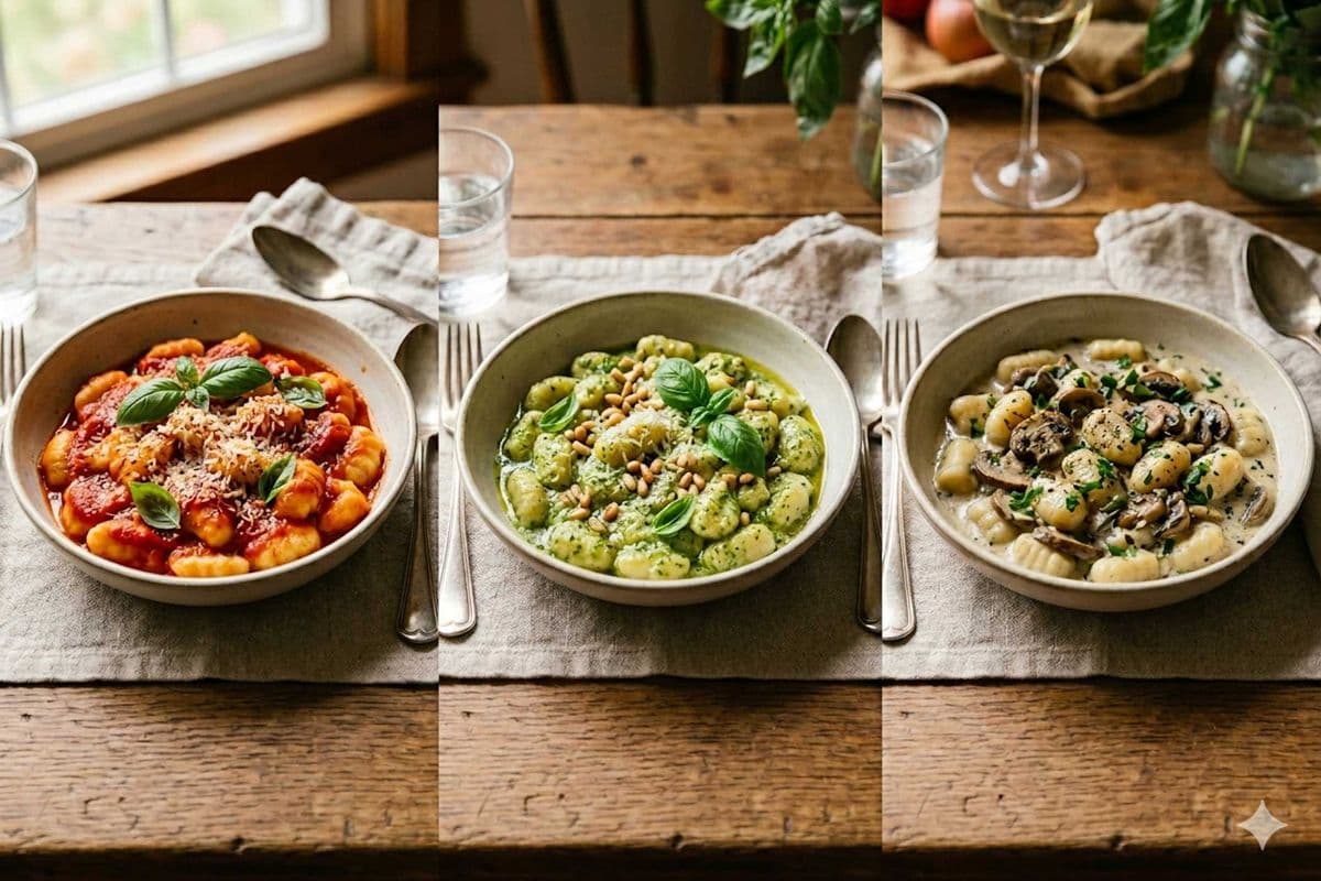 Gnocchi with your choice of sauce
