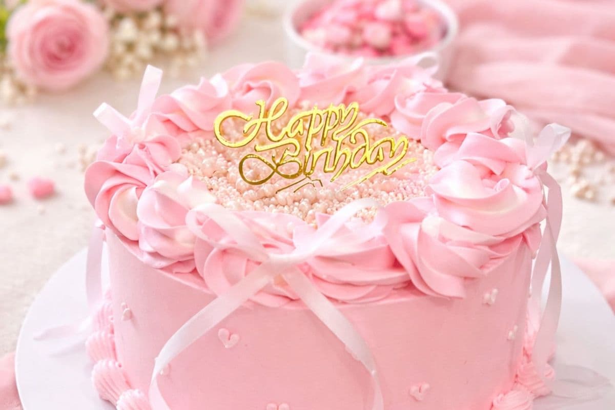 Pink Vanilla Cake