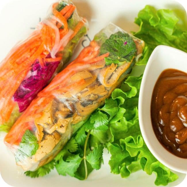G5. Rouleaux de printemps végétariens, tofu et champignons (2)