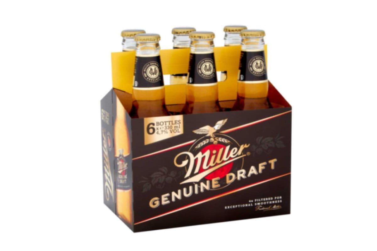 MILLER GENUINE DRAFT 6 BOTTLES (355ML) (1 x 355ML)