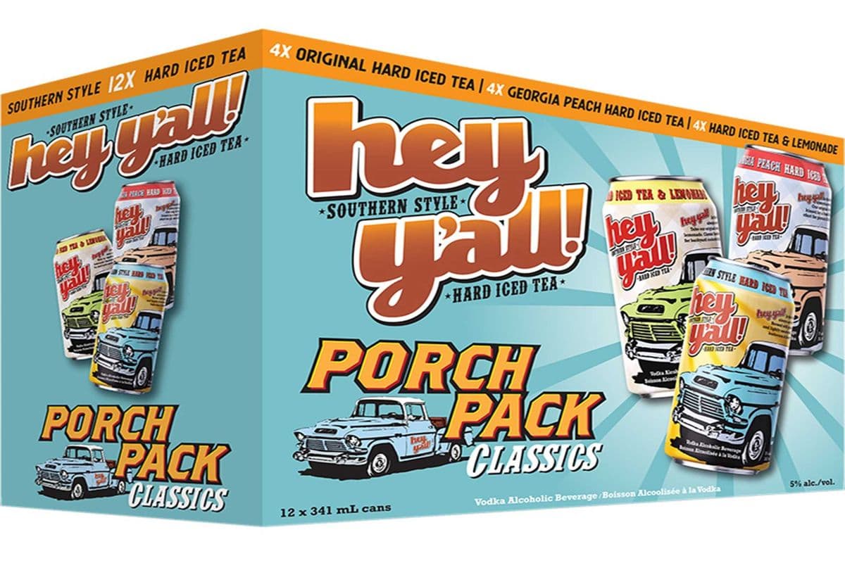 HEY YALL PORCH PACK HARD ICED TEA 12 CANS (12 x 355 ML)
