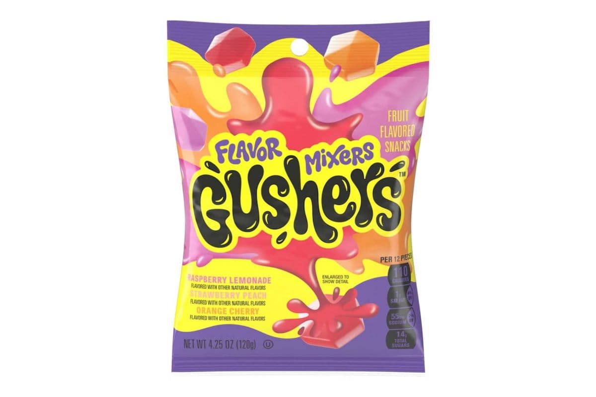 Flavor Mixers Gushers Raspberry Lemonade, Strawberry Peach, Orange Cherry (4.25 oz)