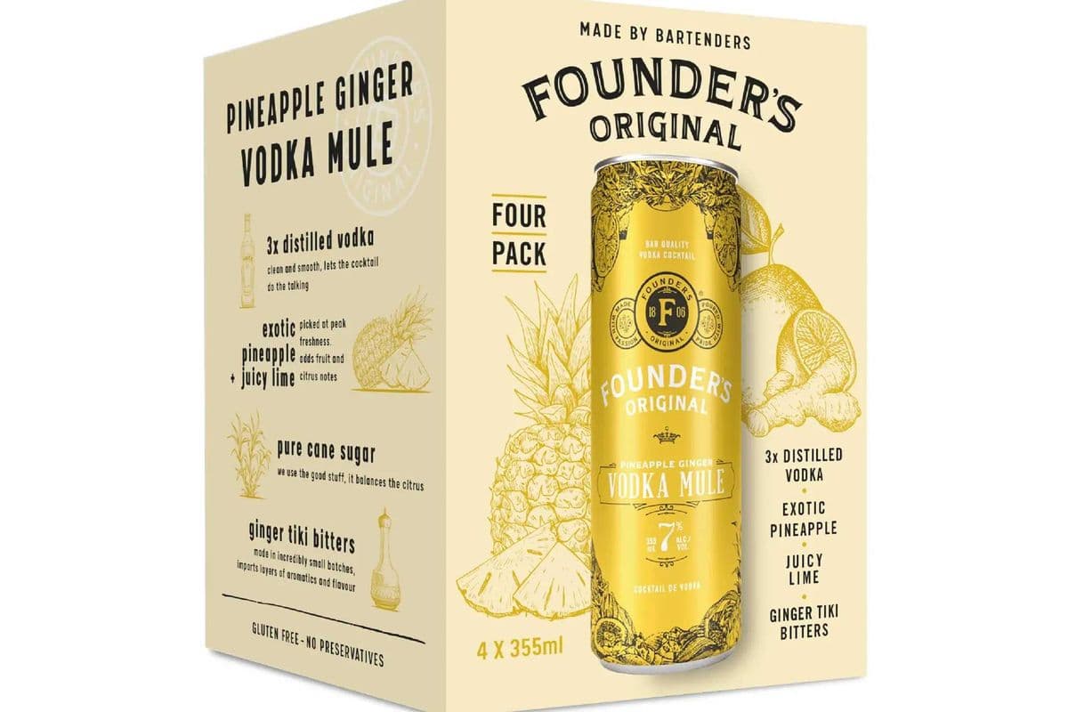 FOUNDERS PINEAPPLE MULE 4 CANS ( 4 X 355ml ) (1 x 355ml)