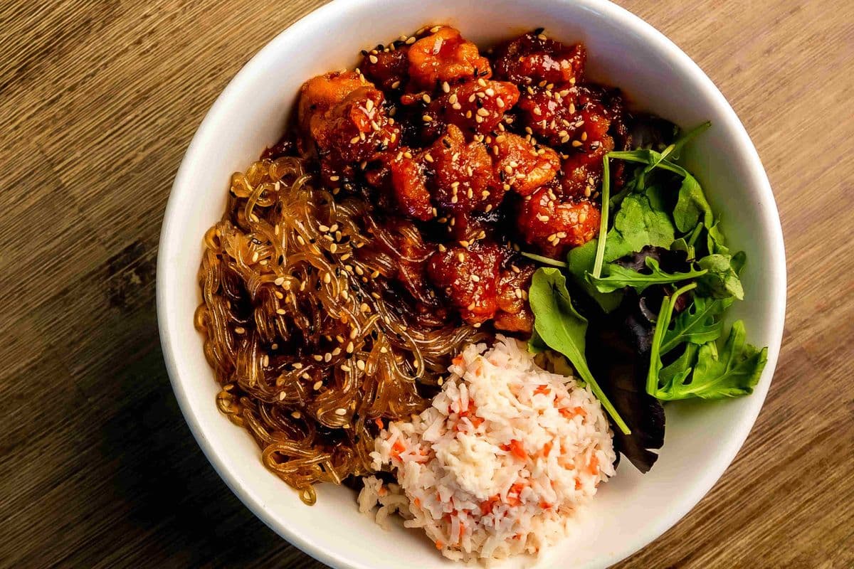 Sweet & Spicy Chicken on Rice
