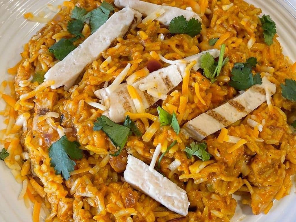 Butter chicken pulao.