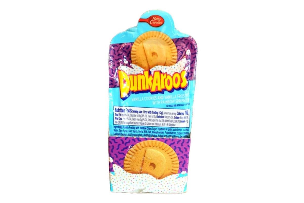 Dunk Aroos Vanilla Cookies and Vanilla Frosting with Sprinkles