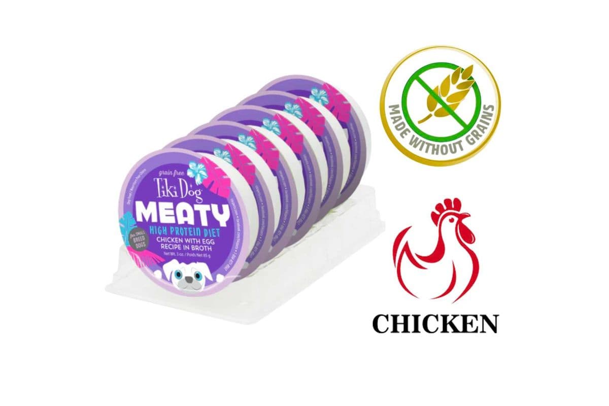 Tiki Dog - Grain Free Meaty Chicken & Egg In Broth Wet Dog Food - 3 Oz