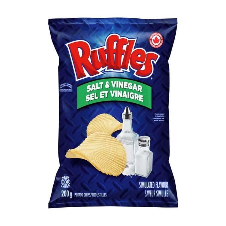 Ruffles Salt and Vinegar Bag (200 g)