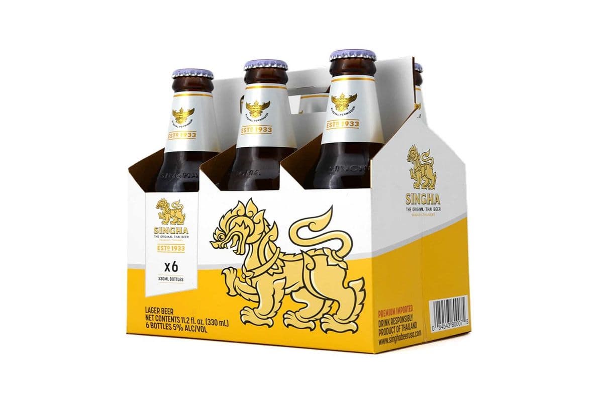 SINGHA THAI LAGER 6 BOTTLES (330ML) (1 x 330ML)