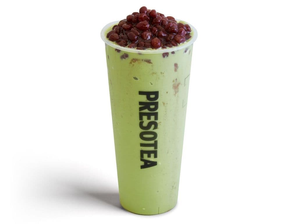 Frappé glacé Matcha avec Haricots Rouges / Matcha Slush with Red Bean