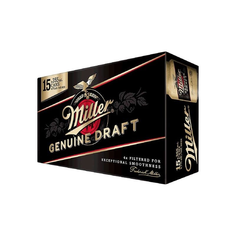 Miller Genuine Draft (15 Cans) (15 x 355ML)