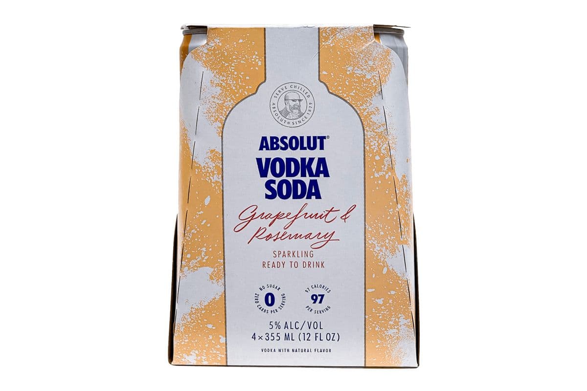 Absolut Soda Vodka Grapefruit (4 Cans)