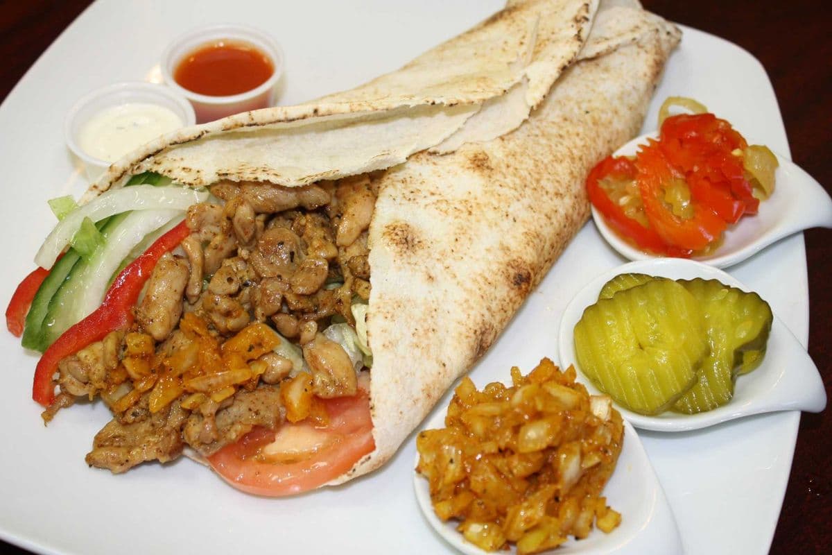 10"Chicken Wrap combo+smal fries (HALAL)
