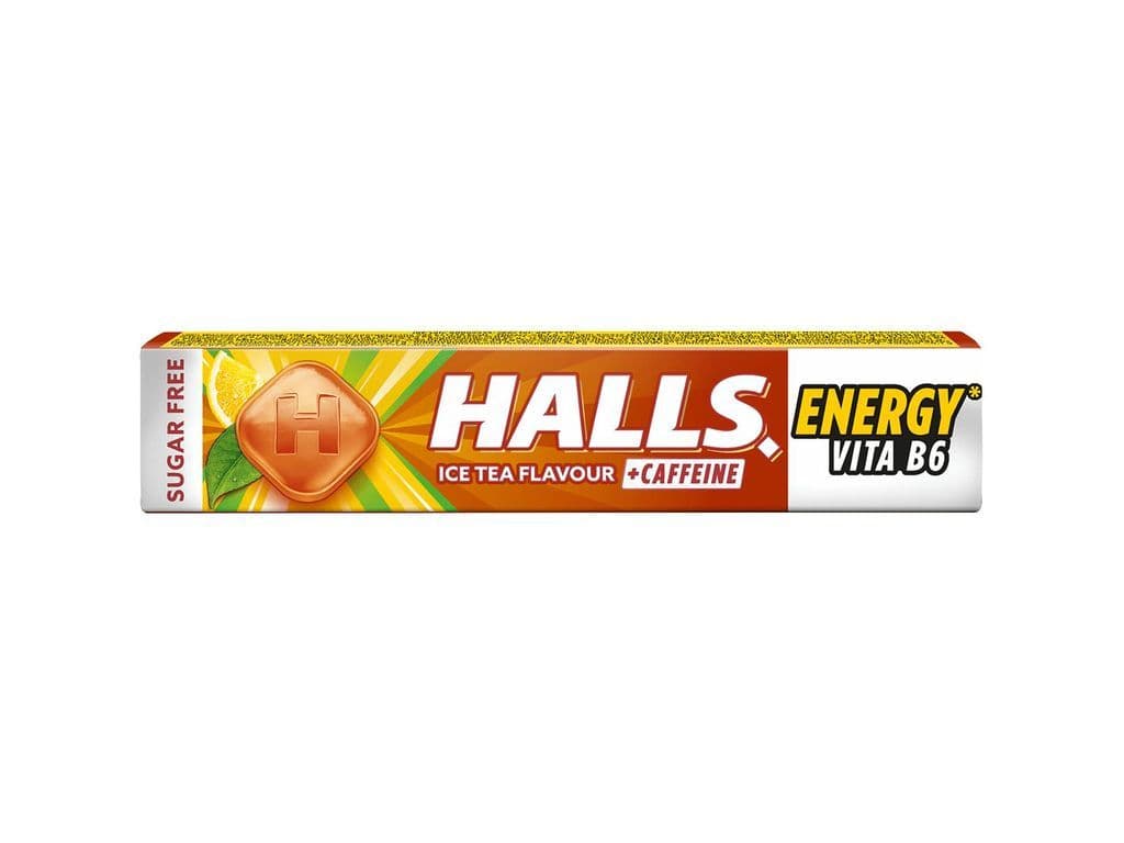 Halls Ice Tea with Caffeine Lozenges Hard Candy 32g Cough Drops