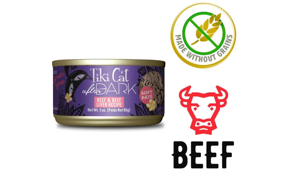 Tiki Cat - After Dark Beef & Beef Liver Pate Canned Cat Food - 3 Oz