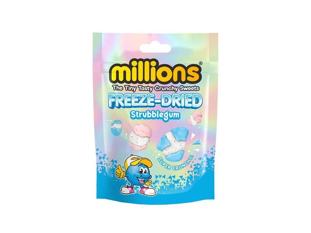 Millions Freeze Dried Candy UK Strubblegum Crunchy Candies 50g
