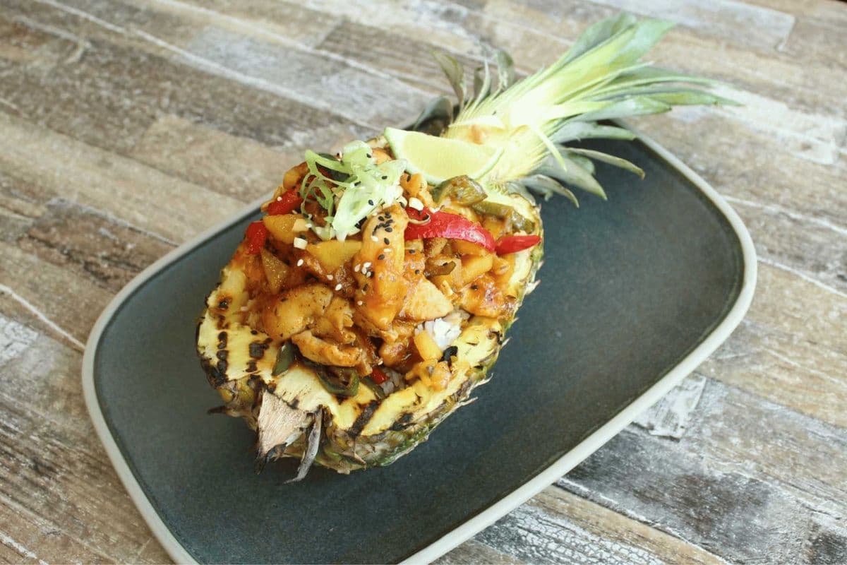 Sriracha Honey Pineapple Chicken (Expect Spice)