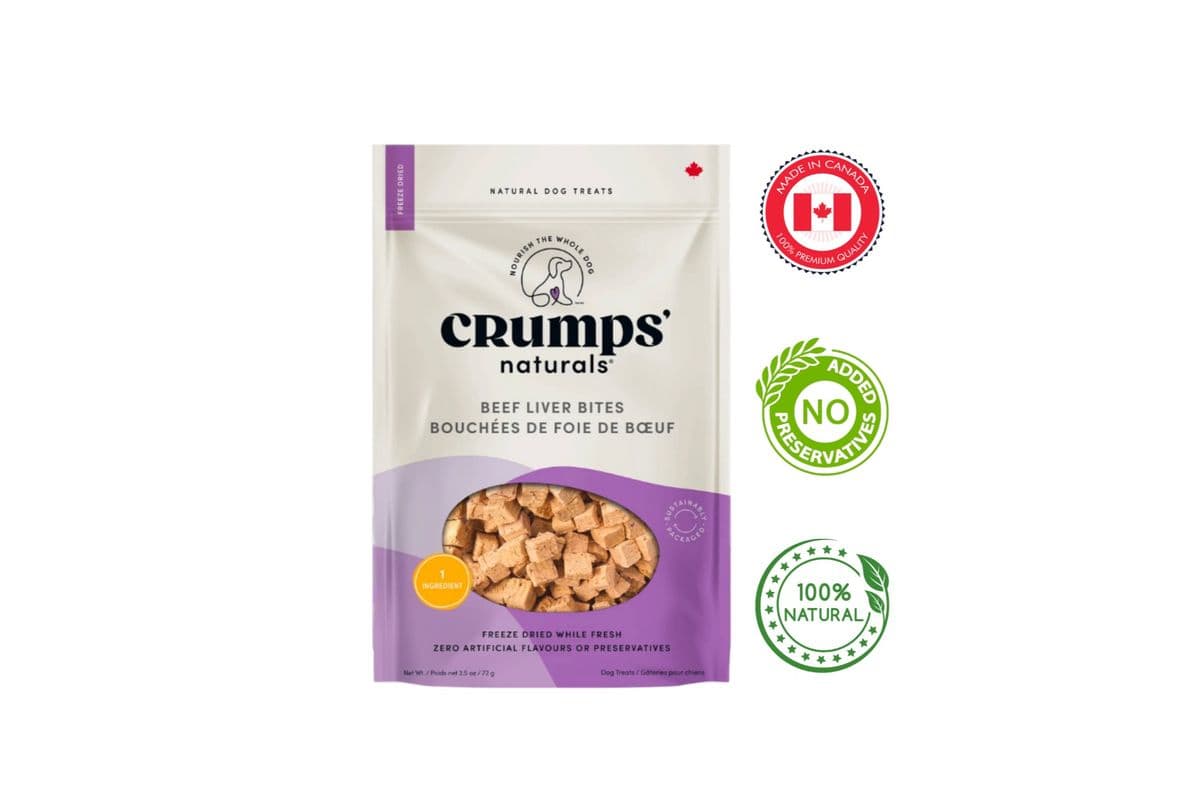 Crumps' Natural - Freeze Dried Beef Liver Bites Dog Treats - 155 Grams