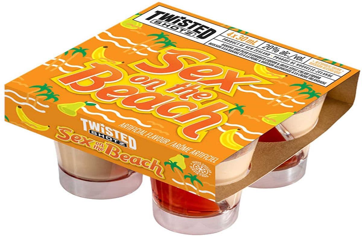 TWISTED SHOTZ SEX ON THE BEACH 4 SHOTS (4 x 30ML)