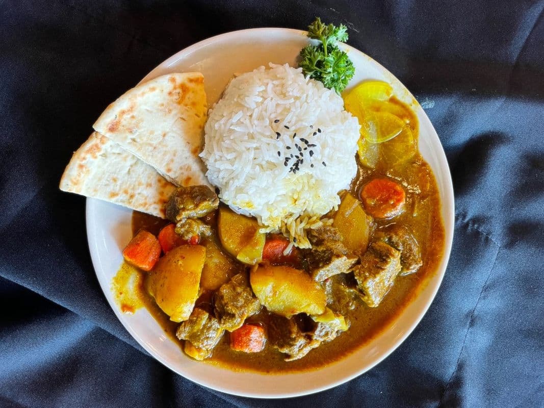 Curry Beef Brisket on Rice