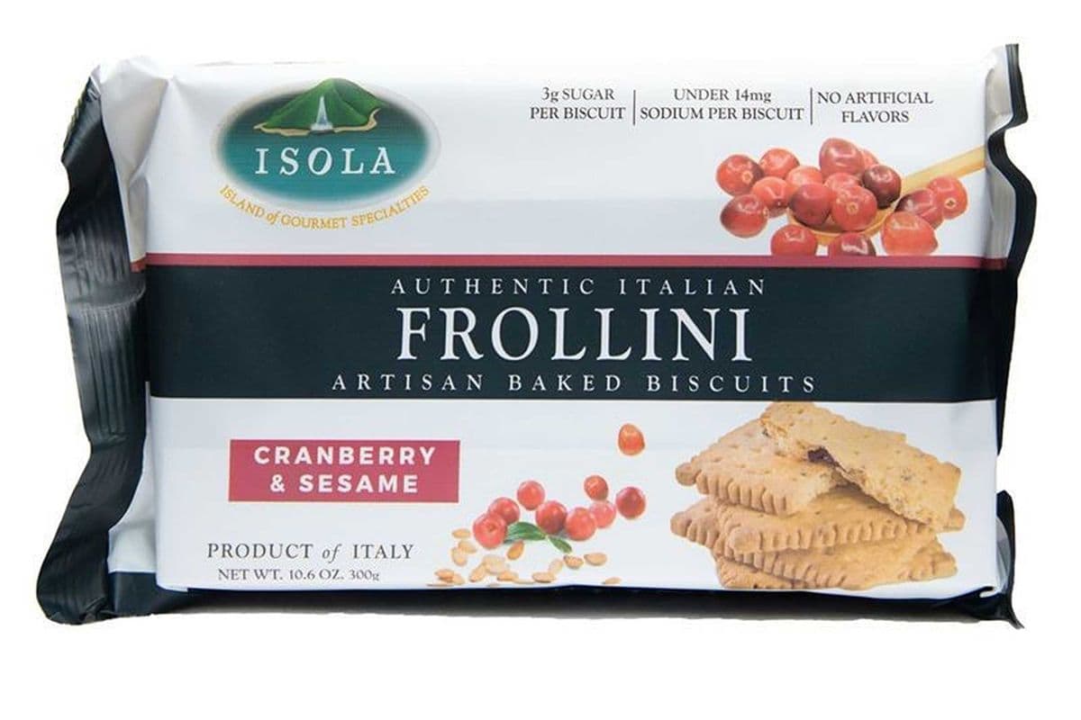 Frollini cranberry and sesame vegan biscuits