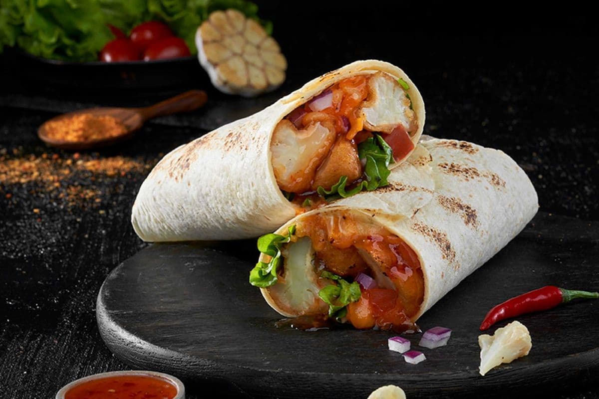 Veggie Wrap & Fries