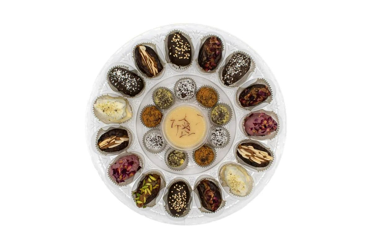 Mixed Stuffed Dates with Dipping Sauce