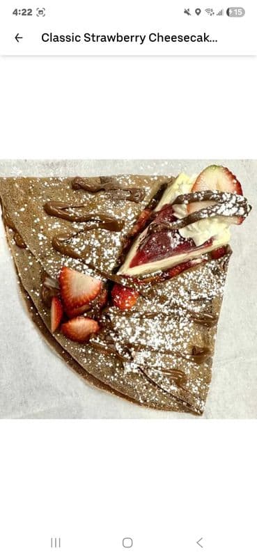 Classic Strawberry Cheesecake Crepe