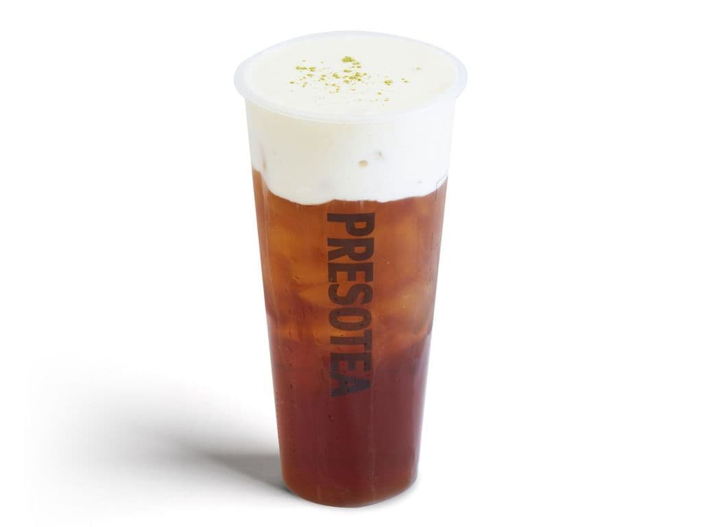 Thé Oolong avec mousse au fromage sucré / Salted Milk Foam Oolong Tea