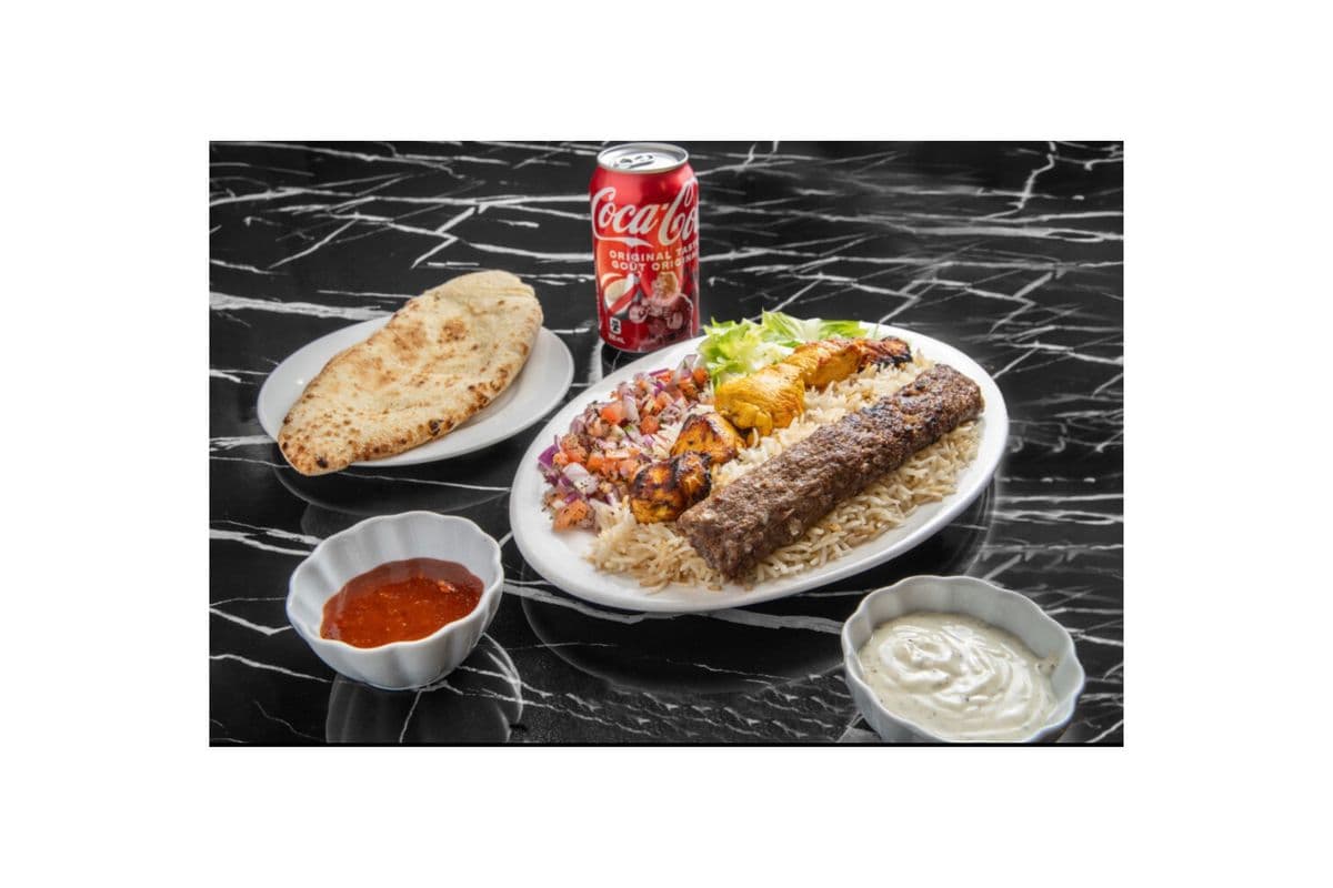 Beef Kofta and Chicken Breast Meal (Double Skewers)